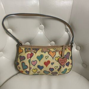 Colorful Heart Pattern Dooney&Bourke purse